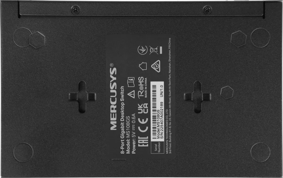 картинка Switch 8-port Mercusys MS108GS, неуправляемый 10/ 100/ 1000BaseTX от магазина КомпьютерЦентр
