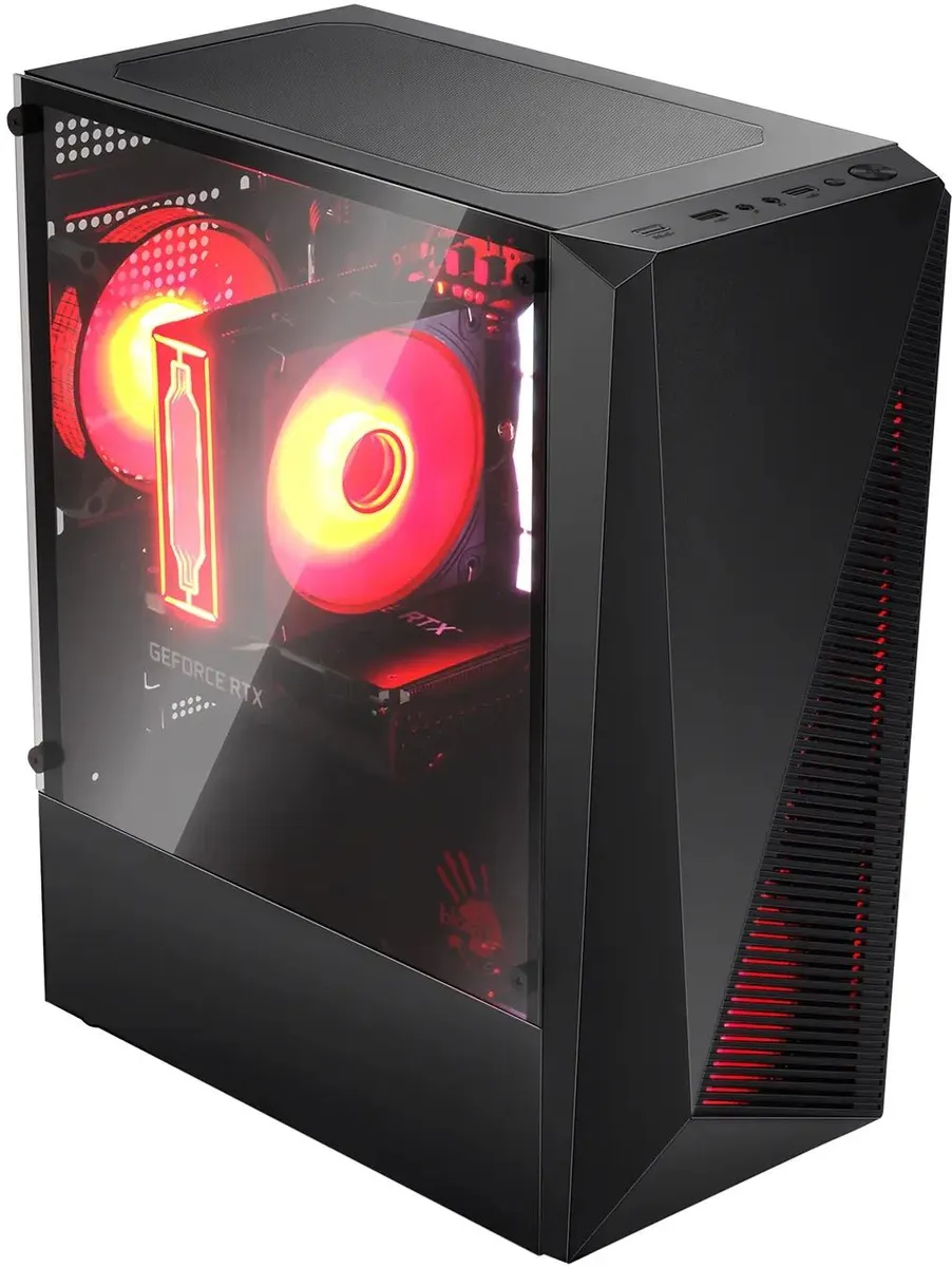 картинка Корпус Bloody BD-CC102F черный без БП mATX (BD-CC102F-BK) от магазина КомпьютерЦентр