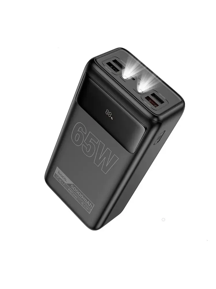 картинка Внешний аккумулятор Hoco DB81A Edge PD65W Fully Compatible Power Bank 50000 mAh Black от магазина КомпьютерЦентр