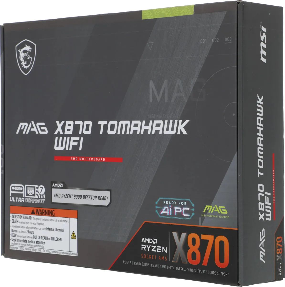 картинка Материнская плата MSI MAG X870 TOMAHAWK WIFI, AM5, AMD X870, 4xDDR5, ATX от магазина КомпьютерЦентр
