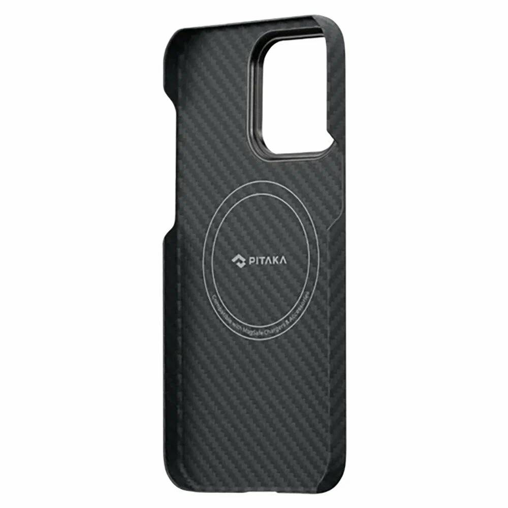 картинка Усиленный чехол PITAKA MagEZ Case Pro 3 для iPhone 14 Pro MAX 6.7'', черный/ серый (Black/ Grey Twill) 1500D от магазина КомпьютерЦентр