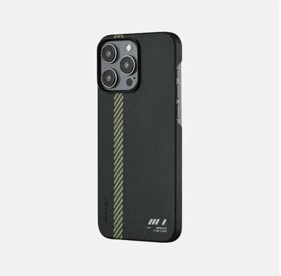 картинка Чехол PITAKA MagEZ Case 5 для iPhone 15 Pro 6.1'', принт разрыв линии (Break The Line) от магазина КомпьютерЦентр