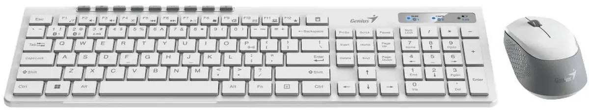 картинка Комплект беспроводной Genius SlimStar 8230 White (31340015402) от магазина КомпьютерЦентр