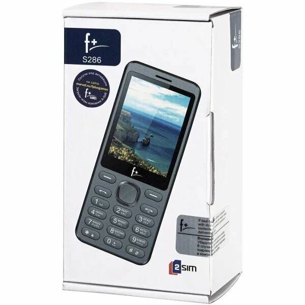 картинка Телефон мобильный F+ S286 Silver, 2.4'' 2 Sim от магазина КомпьютерЦентр