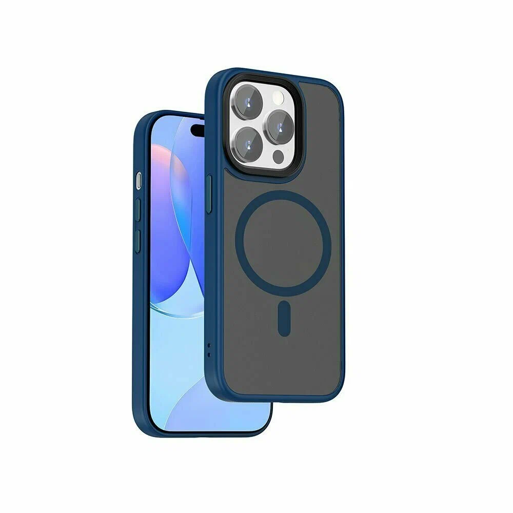 картинка Чехол WIWU MagSafe Protective для iPhone 15 Pro Max FGG-011 Blue от магазина КомпьютерЦентр