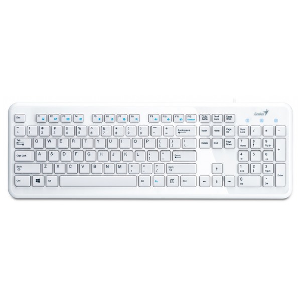 картинка Клавиатура Genius SlimStar i250 USB White (31310059114) от магазина КомпьютерЦентр