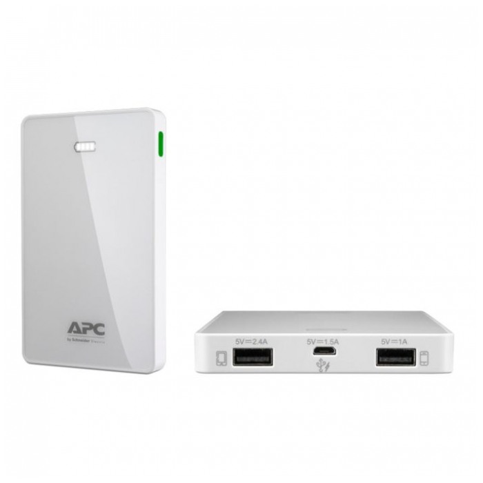 картинка Аккумулятор внешний APC PowerPack Li-Pol 5000mAh 2.4A+1A White 2xUSB (M5WH-EC) от магазина КомпьютерЦентр