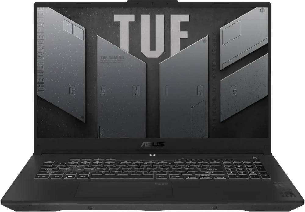картинка Ноутбук ASUS TUF Gaming FA707NVR-HX023 17.3'' FHD IPS/  Ryzen 7 7435HS/  16ГБ/  512ГБ SSD/  NVIDIA GF RTX 4060/  DOS/  Mecha Gray от магазина КомпьютерЦентр