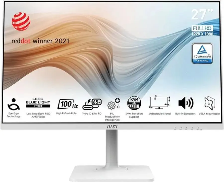 картинка Монитор 27'' MSI Modern MD272XPW, IPS, белый (9s6-3pb19h-298) от магазина КомпьютерЦентр