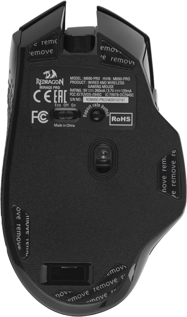 картинка Мышка Redragon Mirage Pro, черный (71432) от магазина КомпьютерЦентр