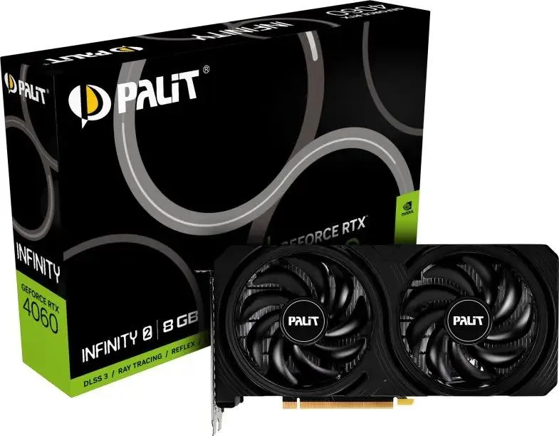 картинка Видеокарта 8Gb GDDR6 Palit GeForce RTX 4060 INFINITY 2 NVIDIA (NE64060019P1-1070L) от магазина КомпьютерЦентр