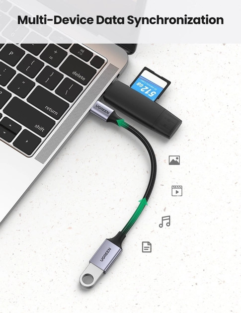 картинка Переходник Type-C OTG USB 3.0 Type-C --> USB 3.0 Af Ugreen 70889 от магазина КомпьютерЦентр