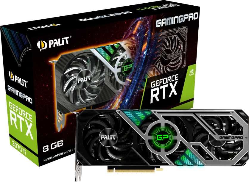картинка Видеокарта 8Gb GDDR6 Palit GeForce RTX 3070 TI GamingPro (NED307T019P2-1046A) от магазина КомпьютерЦентр