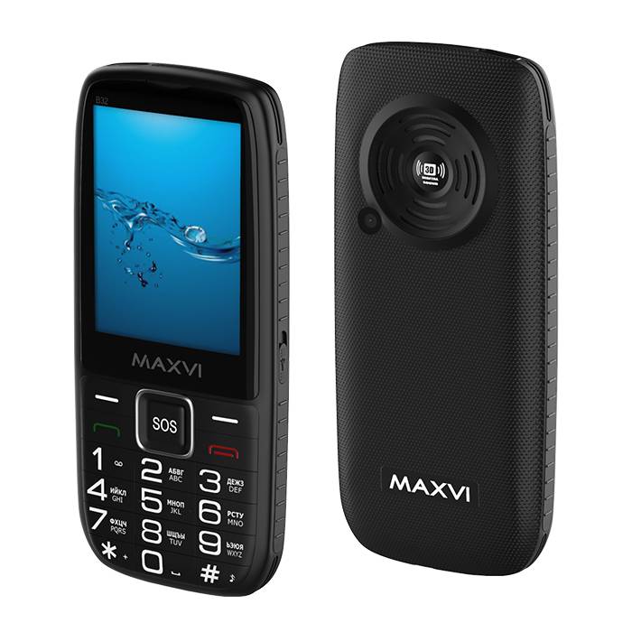 картинка Телефон мобильный Maxvi B32 Black 3.2'' от магазина КомпьютерЦентр