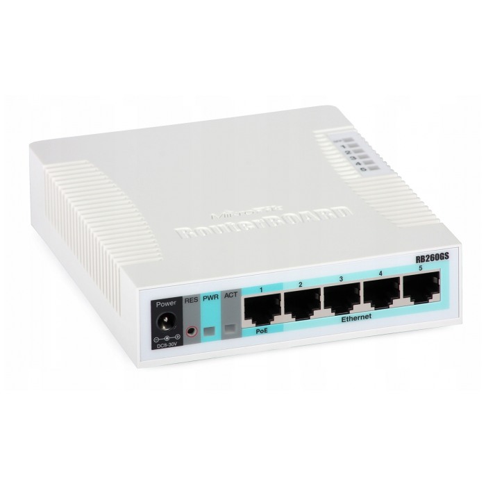 картинка Свитч Mikrotik 5-port CSS106-5G-1S управляемый (CSS106-5G-1S) от магазина КомпьютерЦентр