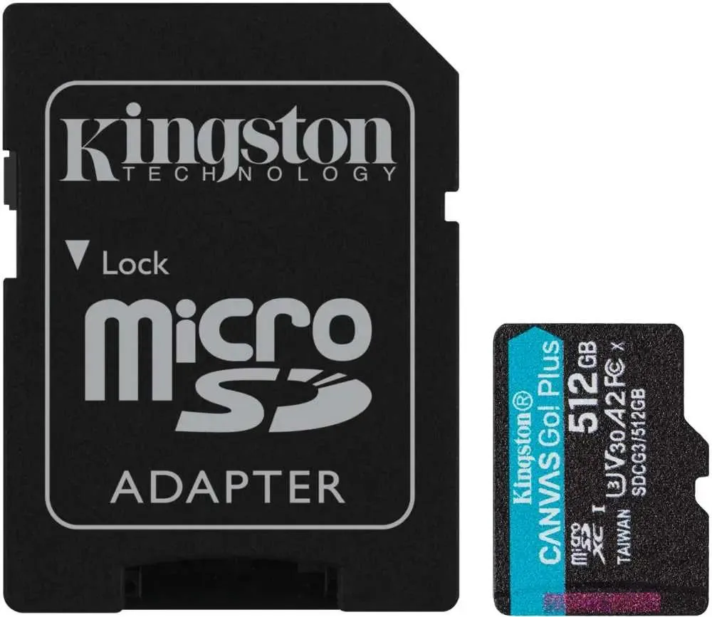 картинка Карта памяти 512Gb microSDXC Kingston, Canvas Go! Plus + adapter (SDCG3/ 512GB) от магазина КомпьютерЦентр