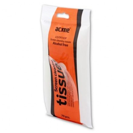 картинка Салфетки влажные Acme Screen Cleaning Wipes (запасной комплект) 70 шт от магазина КомпьютерЦентр