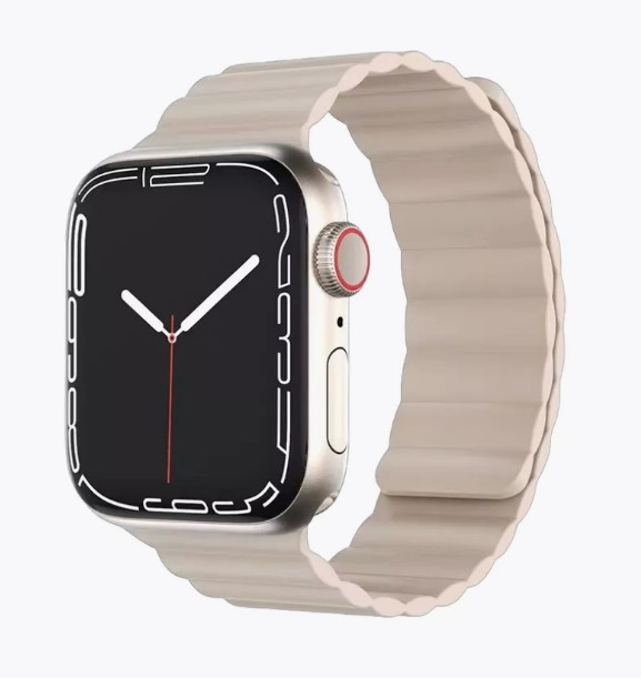 картинка Ремешок Apple watch 42/ 44/ 45/ 49mm Link Silicone Starlight от магазина КомпьютерЦентр