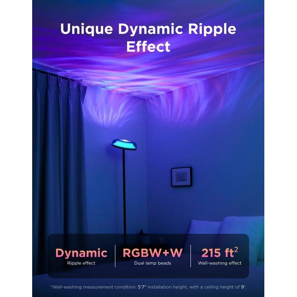картинка Умный торшер Govee RGBWW+RGBIC+WW Uplighter Floor Lamp (H60B0311) от магазина КомпьютерЦентр