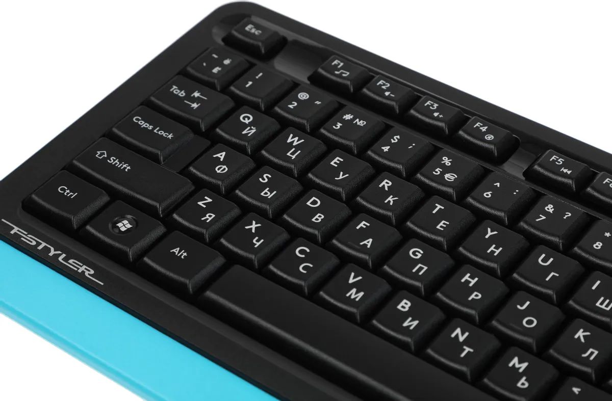 картинка Клавиатура A4tech Fstyler FK10 Multimedia Black/ Blue USB от магазина КомпьютерЦентр
