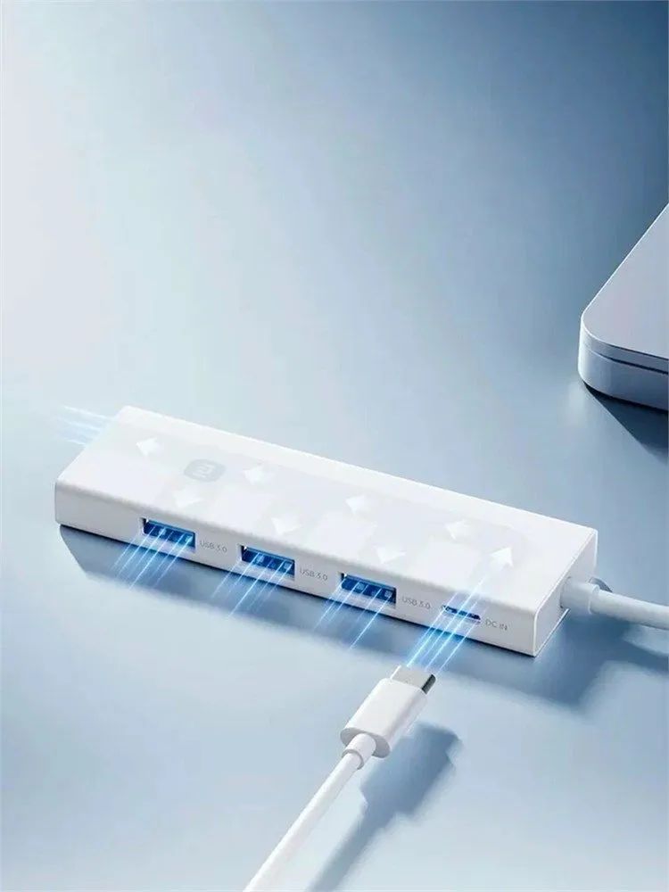 картинка HUB 4-port Xiaomi USB 3.0 XMSTFXQ01YM White (BHR9450CN) от магазина КомпьютерЦентр