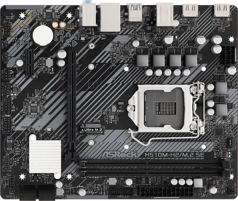 картинка Материнская плата Asrock H510M-H2/ M.2 SE, LGA 1200, Intel H470, 2xDDR4, mATX от магазина КомпьютерЦентр