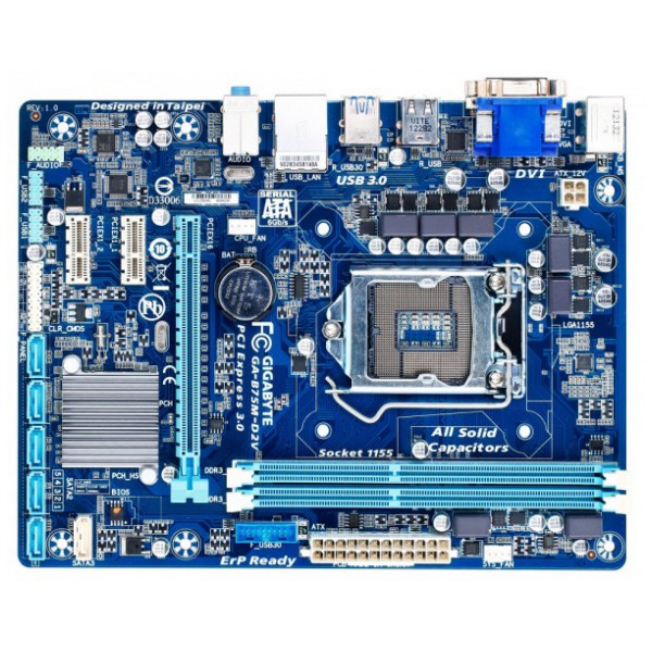картинка Материнская плата Gigabyte GA-B75M-D2V oem (GA-B75M-D2V) от магазина КомпьютерЦентр