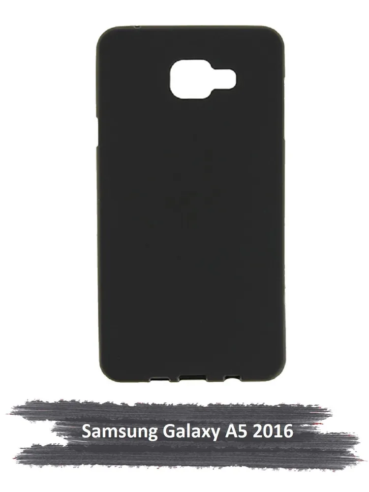 картинка Чехол-накладка для Samsung Galaxy A5 2016 силиконовый матовый, черный от магазина КомпьютерЦентр