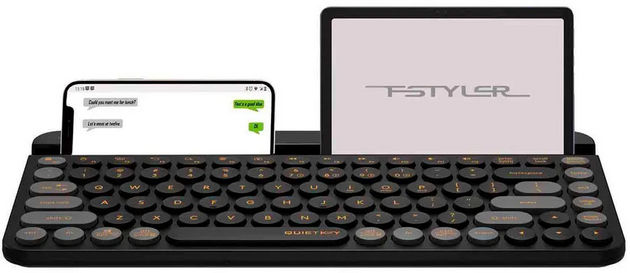 картинка Клавиатура A4Tech Fstyler FBK30 черный/ серый USB беспроводная (FBK30 BLACKCURRANT) от магазина КомпьютерЦентр