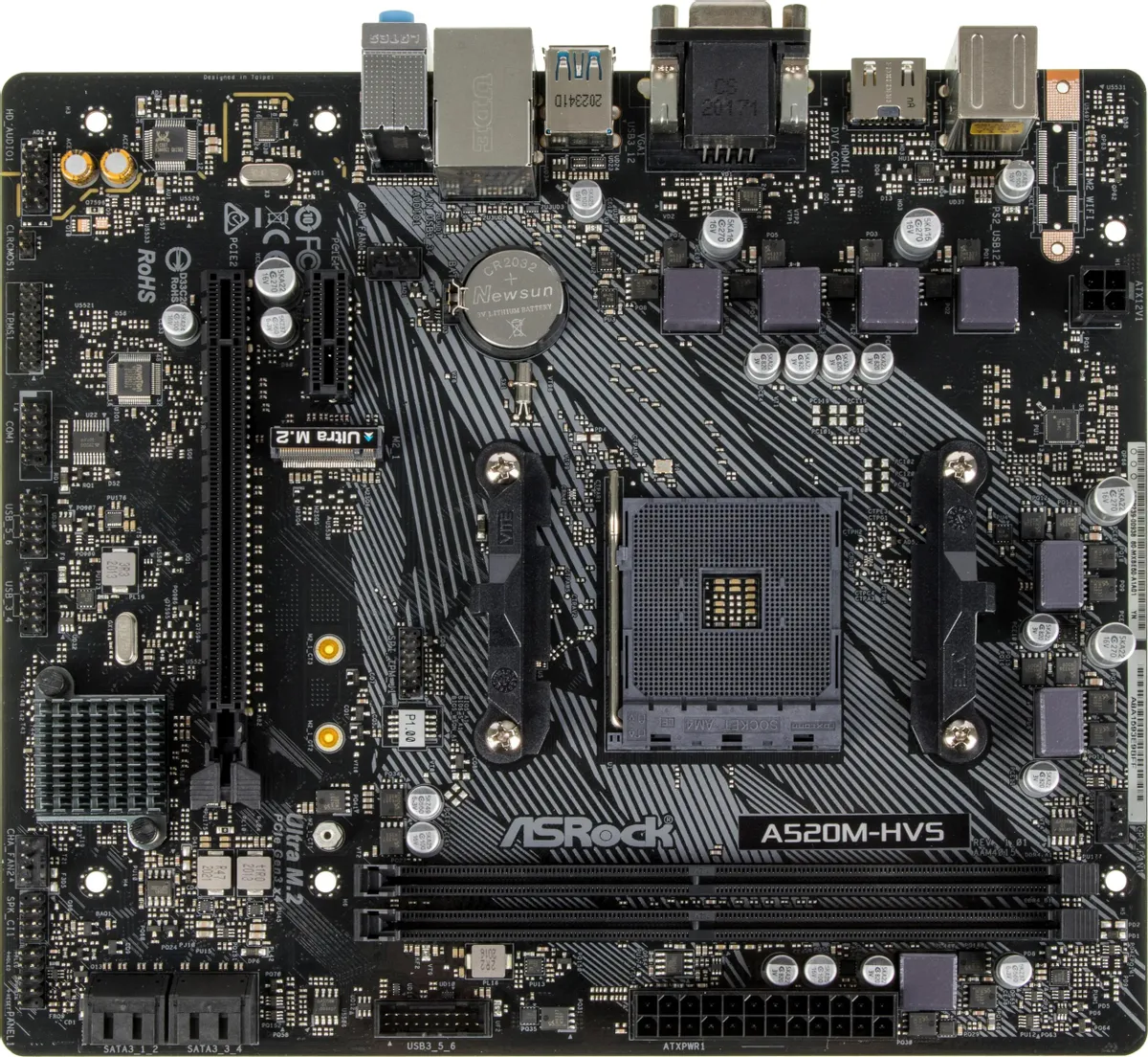 картинка Материнская плата Asrock A520M-HVS Soc-AM4 AMD A520 2xDDR4 mATX от магазина КомпьютерЦентр