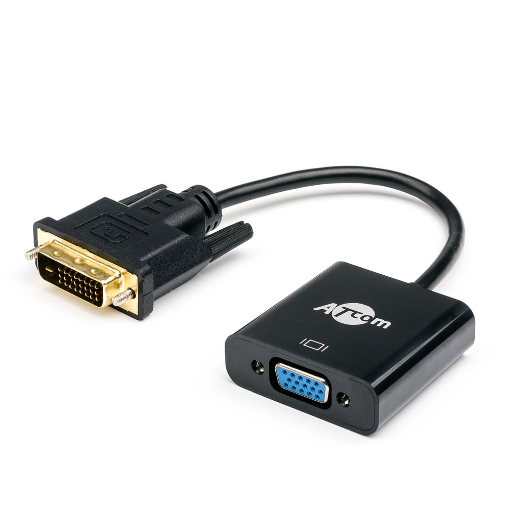 картинка Переходник DVI ATCom DVI-D(m)- VGA(f) 0.1m (AT9214) от магазина КомпьютерЦентр