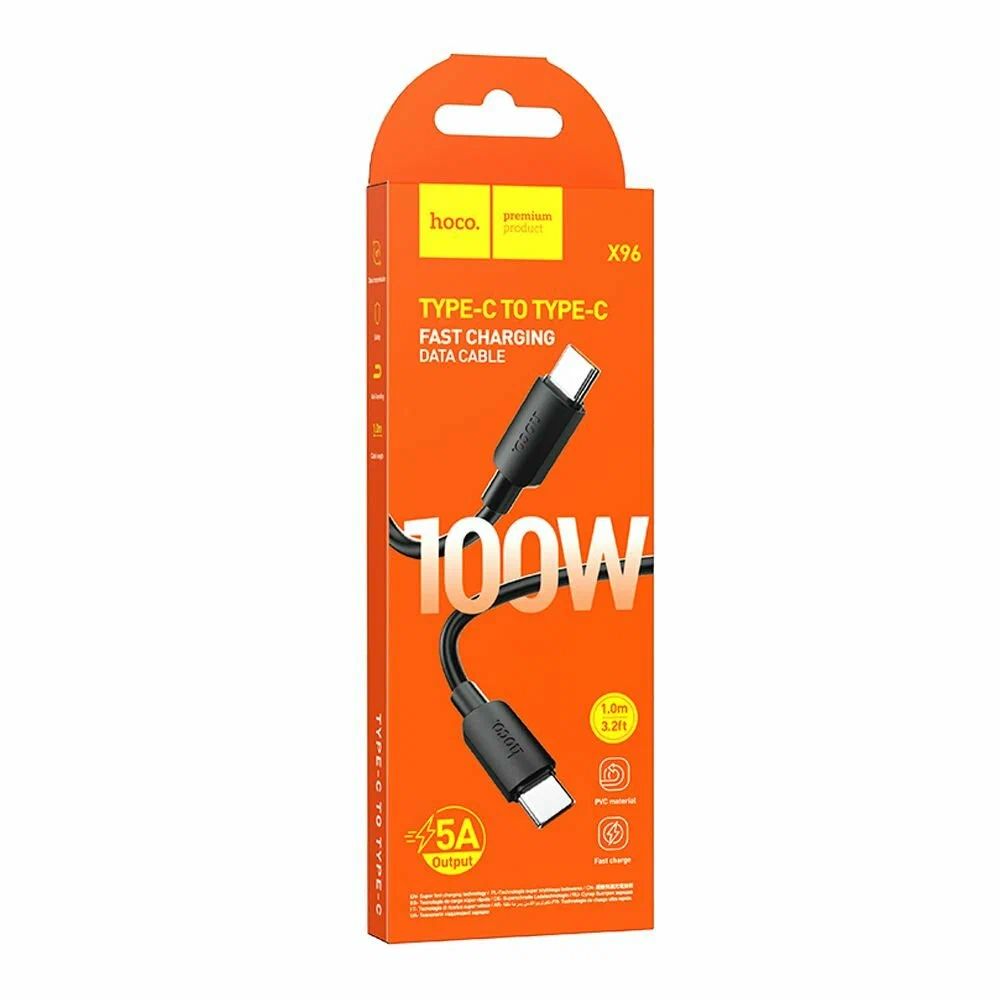 картинка Кабель HOCO X96 Hyper 100W charging data cable Type-C black от магазина КомпьютерЦентр