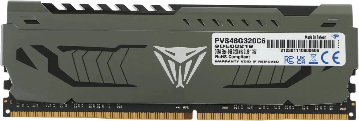 картинка DIMM DDR4 8Gb 3200MHz PC4-25600 Patriot Viper Steel Series (PVS48G320C6) от магазина КомпьютерЦентр