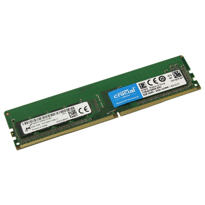 картинка Оперативная память Crucial DIMM DDR4 8Gb 2400MHz PC4-19200 CL17 (CT8G4DFS824A) от магазина КомпьютерЦентр