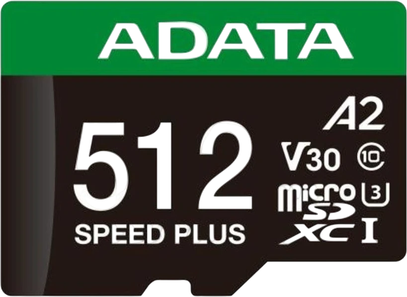 картинка Карта памяти 512Gb microSDXC A-Data, Class 10, UHS-I U3 V30 A2 180/ 160 MB/ s (SD адаптер) (UD512GUI3V30A2SP-RA1) от магазина КомпьютерЦентр