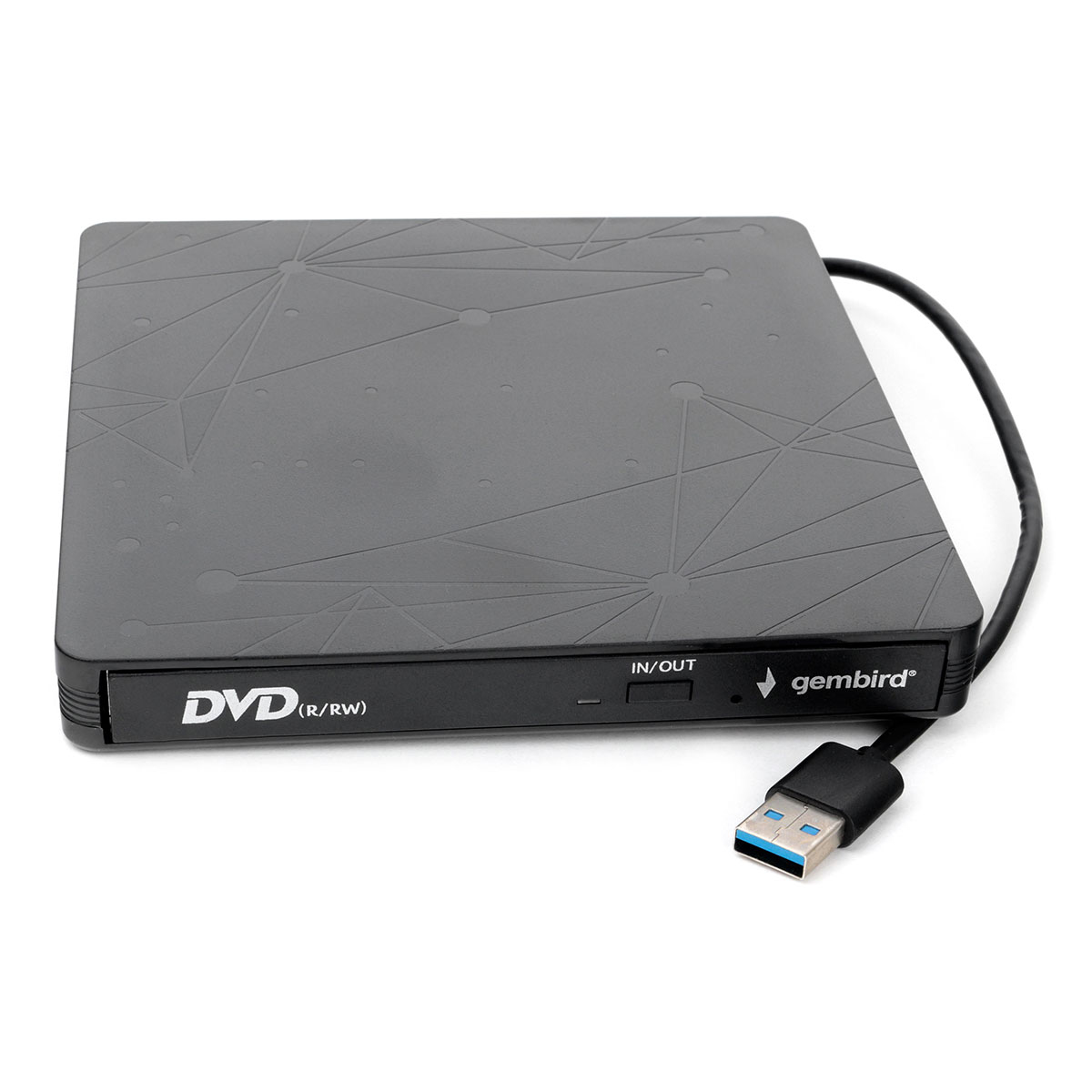 картинка Привод внешний DVD-RW Gembird DVD-USB-03 с интерфейсом USB, пластик, черный от магазина КомпьютерЦентр