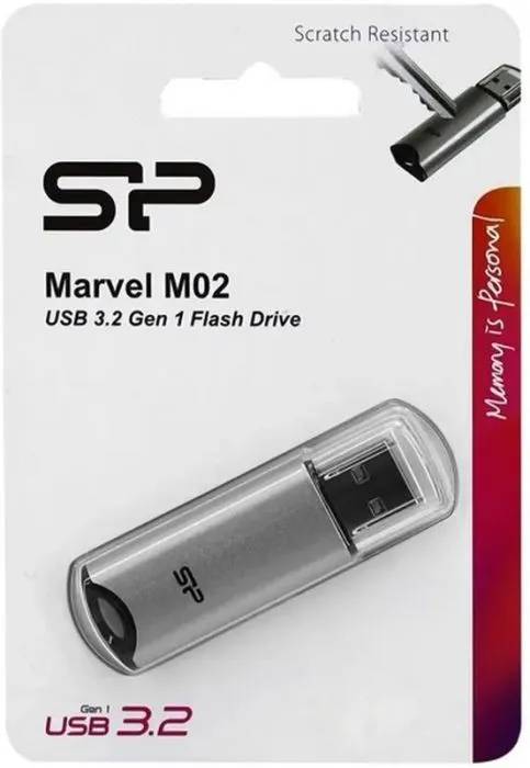 картинка USB3.2 накопитель 16Gb SiliconPower Marvel M02 Silver (SP016GBUF3M021V1S) от магазина КомпьютерЦентр