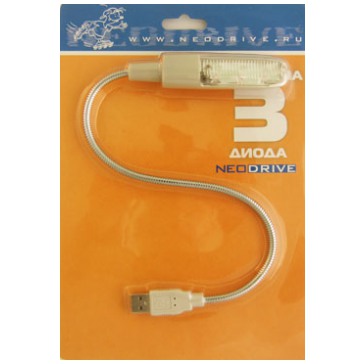 картинка USB-лампа для ноутбука NeoDrive 3 диода (106524) от магазина КомпьютерЦентр