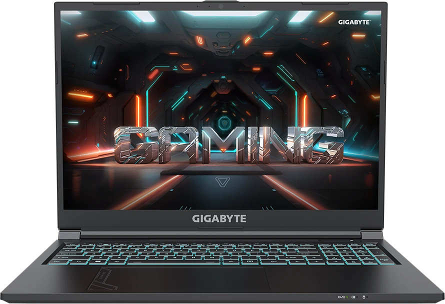картинка Ноутбук GIGABYTE G6 KF (KF-H3KZ853KD) 16'' (1920x1200) IPS 165Hz/  Core i7-13620H/  16Gb DDR5/  SSD 512Gb / RTX4060 8Gb GDDR6 / Wi-Fi AX/  Bt 5.2/  DOS /  54 Wh от магазина КомпьютерЦентр