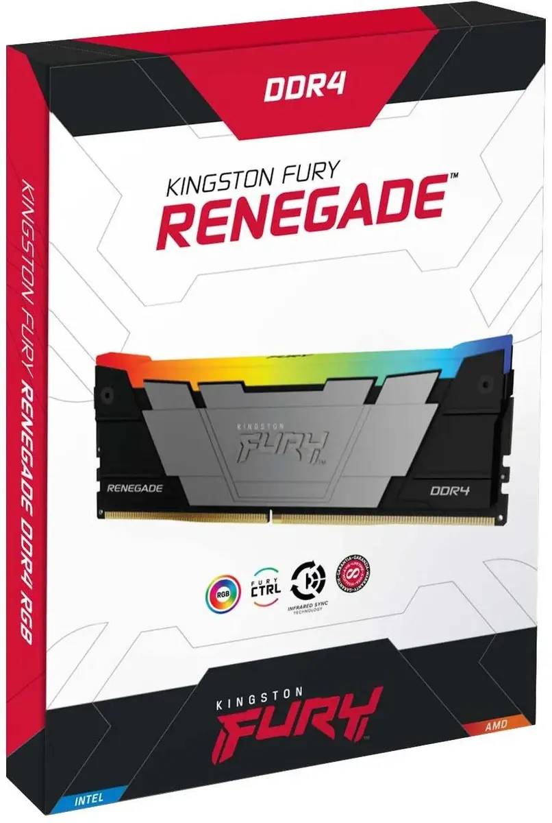 картинка DIMM DDR4 16Gb 3600Hz PC4-28800 Kingston Fury Renegade RGB RTL Gaming (KF436C16RB12A/ 16) от магазина КомпьютерЦентр