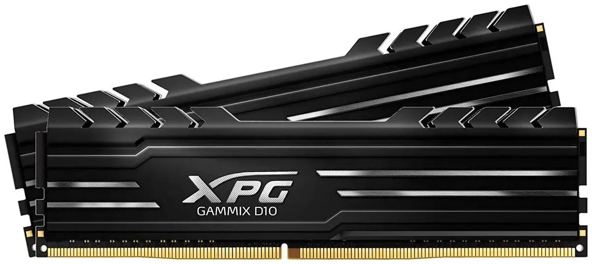 картинка DIMM DDR4 16Gb (2x8Gb) 3200MHz PC4-25600 ADATA XPG GAMMING D10 Black Gaming Memory, RTL (AX4U32008G16A-DB10) от магазина КомпьютерЦентр