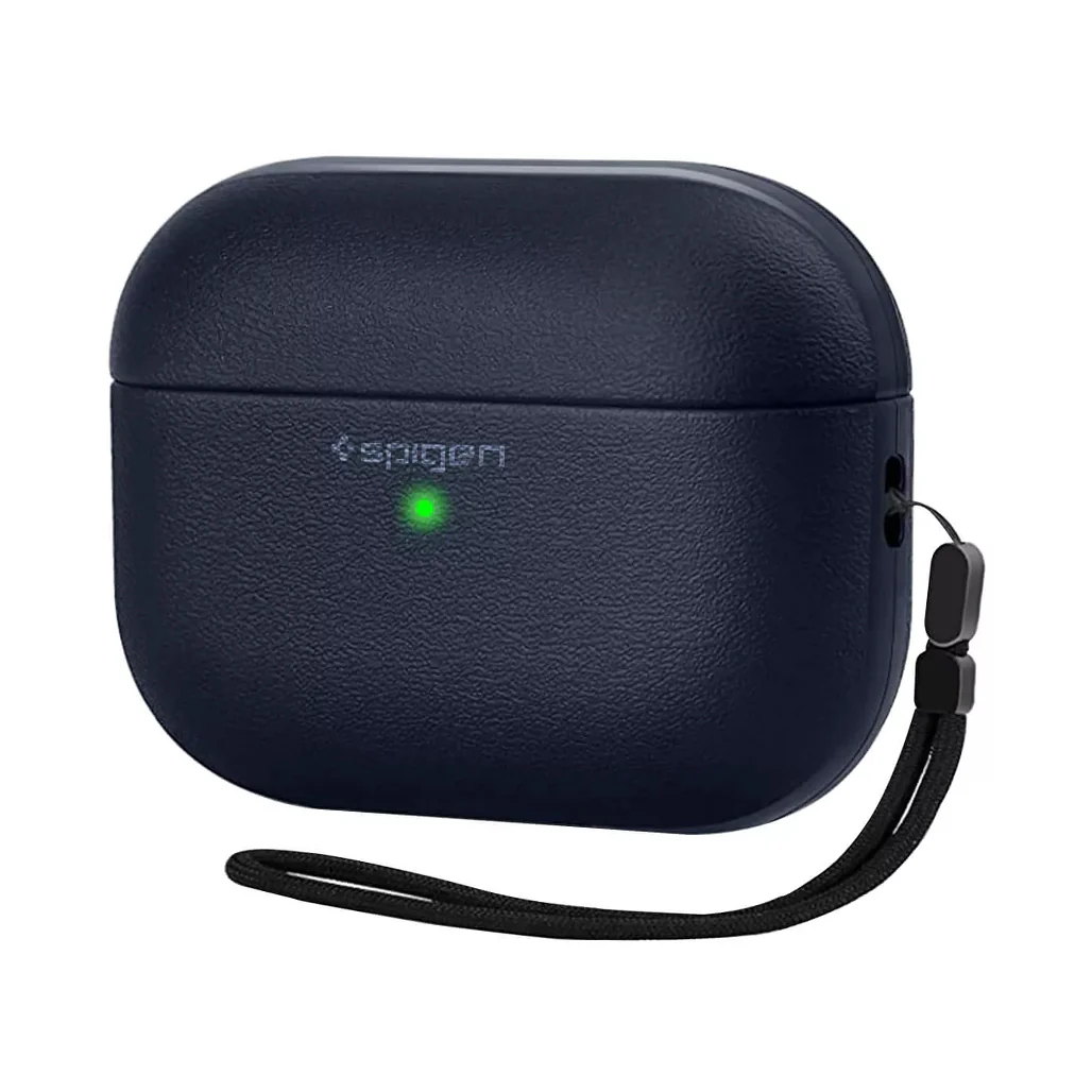 картинка Чехол для AirPods 4 Spigen SGP Leather ARMOR dark blue от магазина КомпьютерЦентр