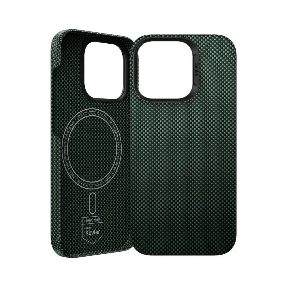 картинка Чехол Benks ArmorTint Case built with Kevlar® для iPhone 16 Pro Max 6.9'', цвет зеленый (Green) от магазина КомпьютерЦентр