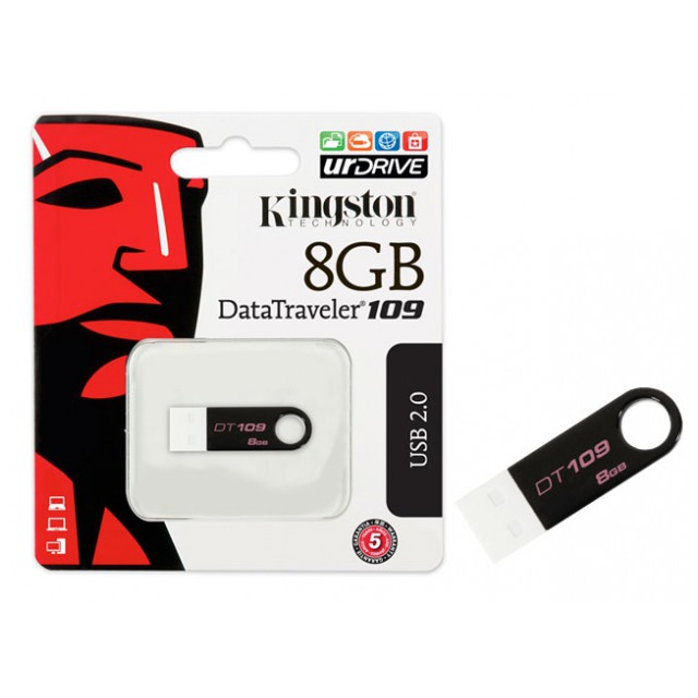 картинка Флешка USB Kingston 8Gb DataTraveler 109K (DT109K/ 8GB) от магазина КомпьютерЦентр