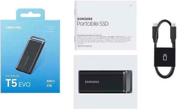 картинка SSD внешний 2Tb Samsung USB-C MU-PH2T0S/ WW T5 Evo черный от магазина КомпьютерЦентр