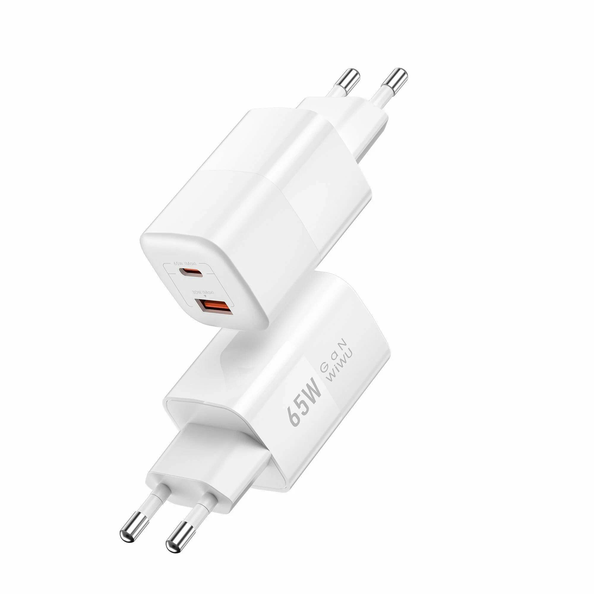 картинка СЗУ WiWU Nano 65W PD+QC GaN Fast Charger Wi-U012 EU, белый от магазина КомпьютерЦентр