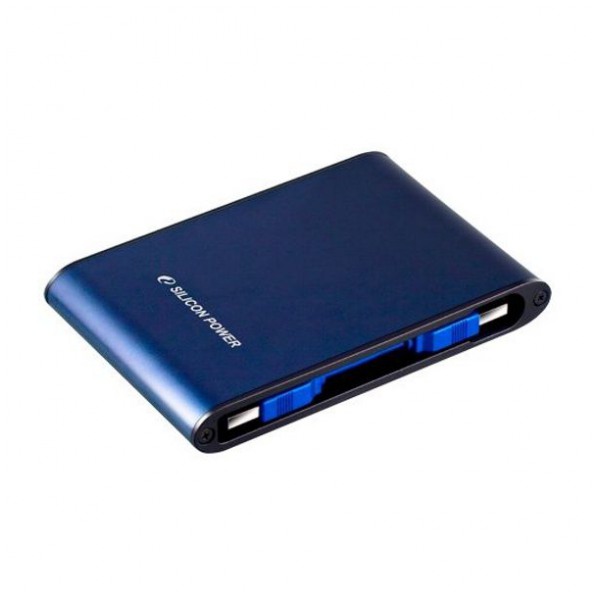 картинка Жесткий диск внешний SiliconPower 750Gb Armor A80 2.5″ USB 3.0 Blue (SP750GBHDA80S3B) от магазина КомпьютерЦентр
