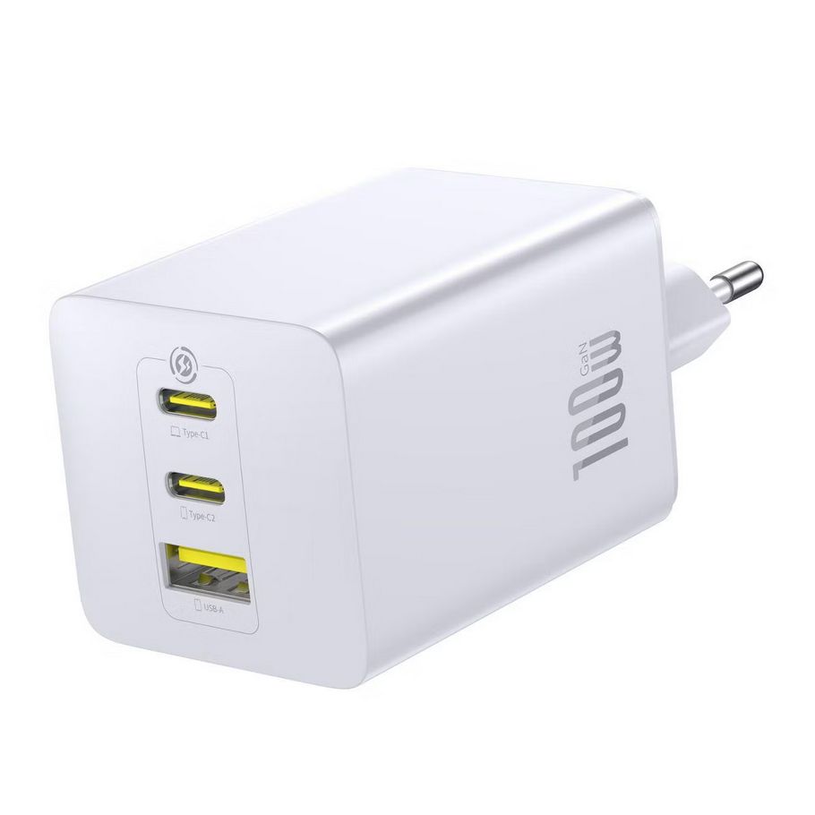 картинка СЗУ Baseus EnerFill FE11 Fast Charger 2C+U 100W Moon White от магазина КомпьютерЦентр