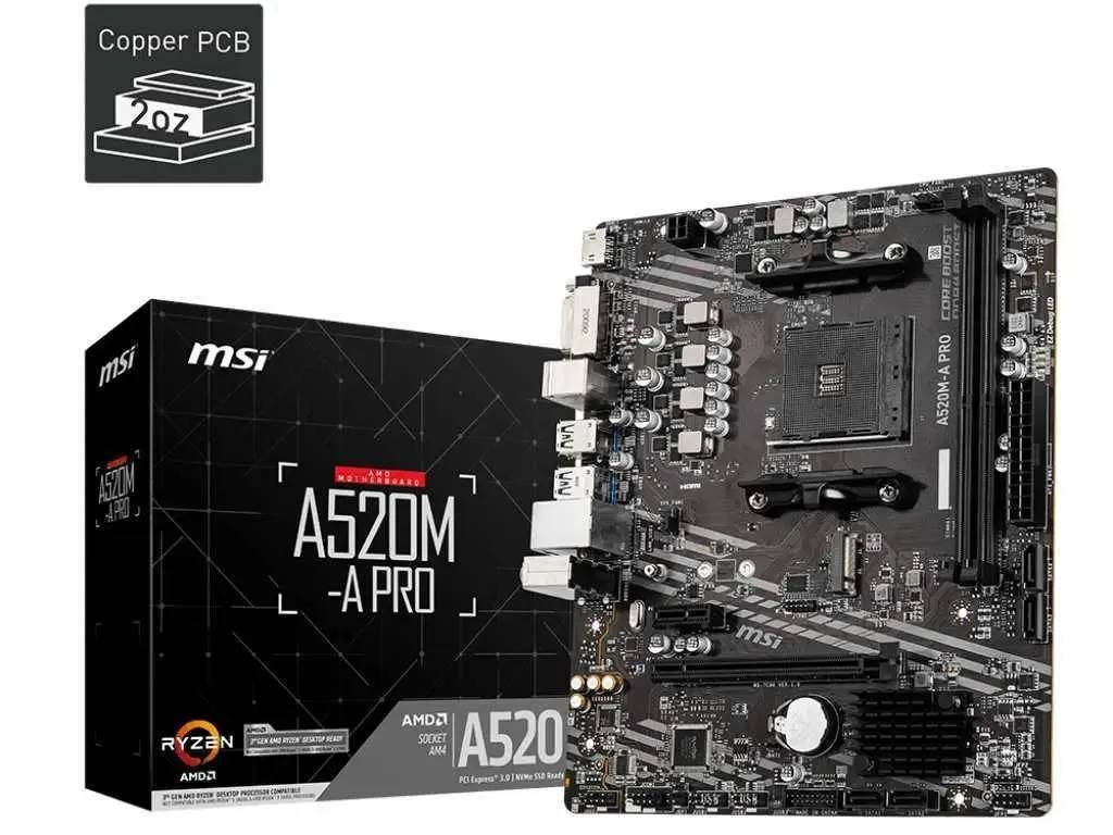 картинка Материнская плата Gigabyte A520M-A PRO Soc-AM4 A520 2xDDR4 mATX от магазина КомпьютерЦентр
