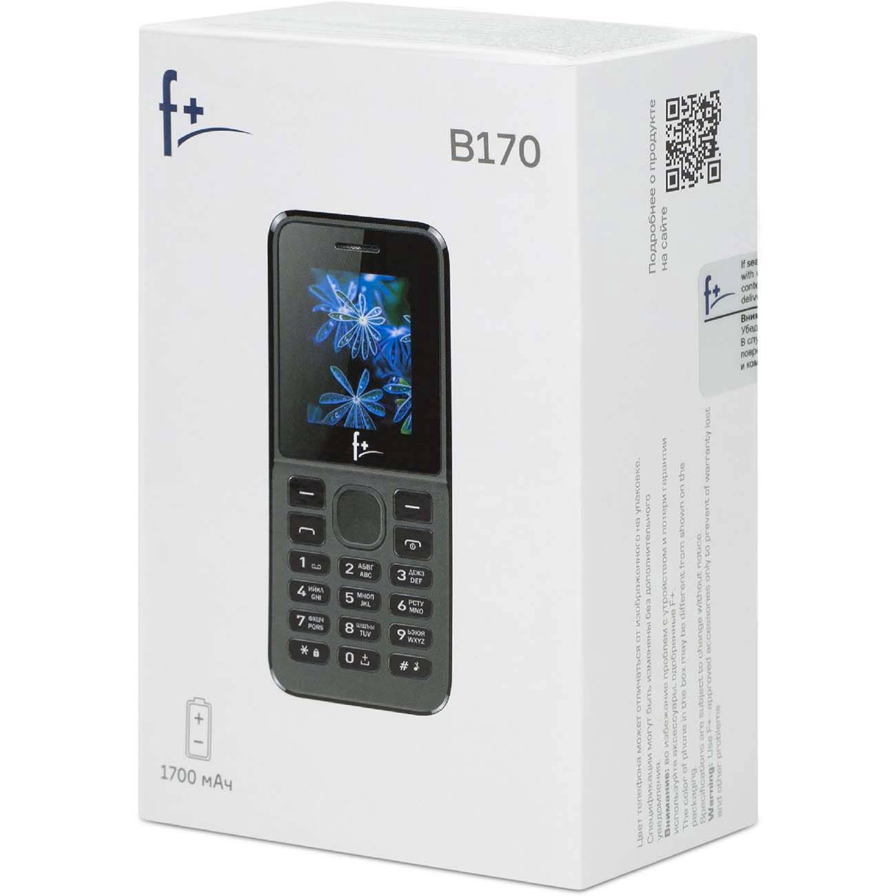 картинка Мобильный телефон F+ B170 Black от магазина КомпьютерЦентр